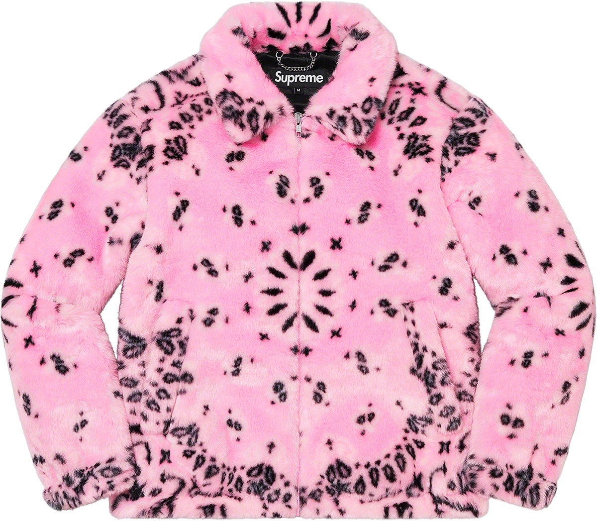 Bandana Faux Fur Bomber Jacket view 12